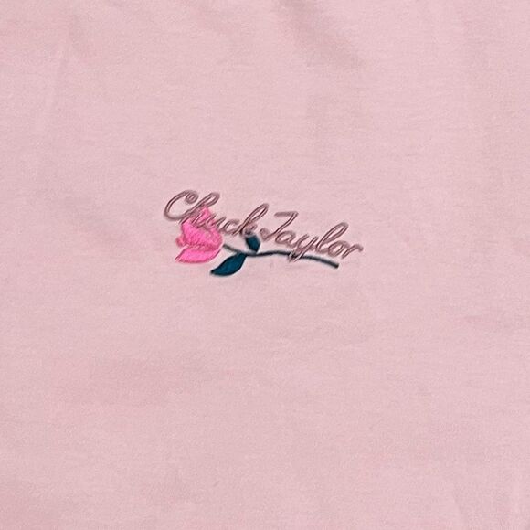 NWOT Converse Chuck Taylor Mountain Graphic T-Shirt Crewneck Light Pink Small - Picture 2 of 6